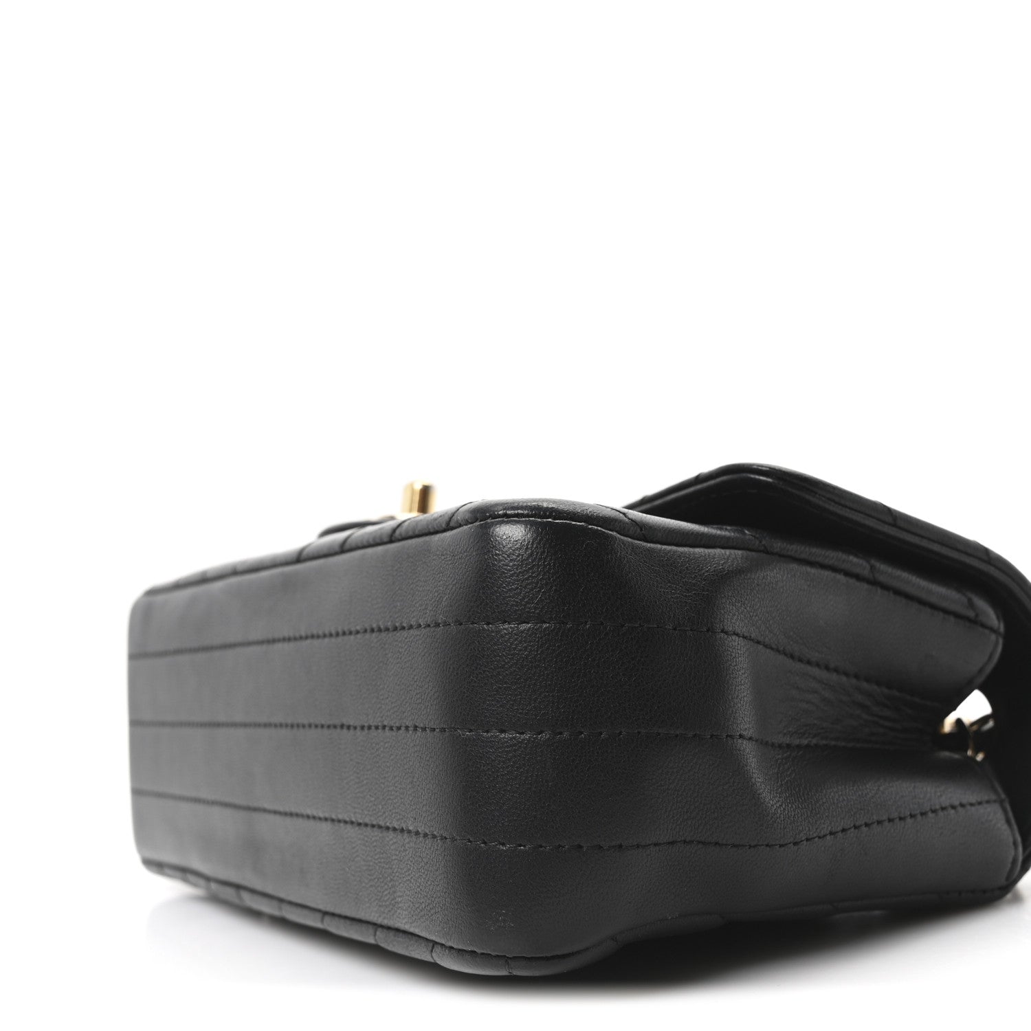 Chanel Lambskin Chevron Quilted Mini Rectangular Flap Black 10 of 10