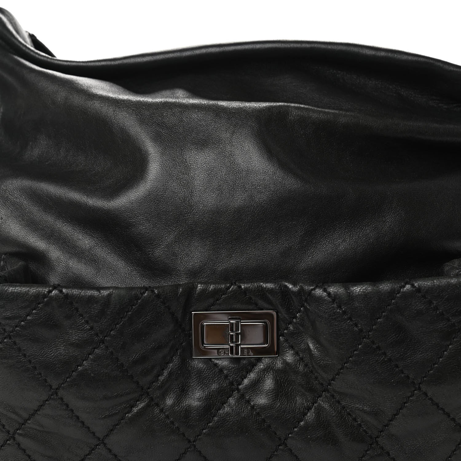 Chanel Lambskin Quilted Mademoiselle Hobo Black 10 of 11