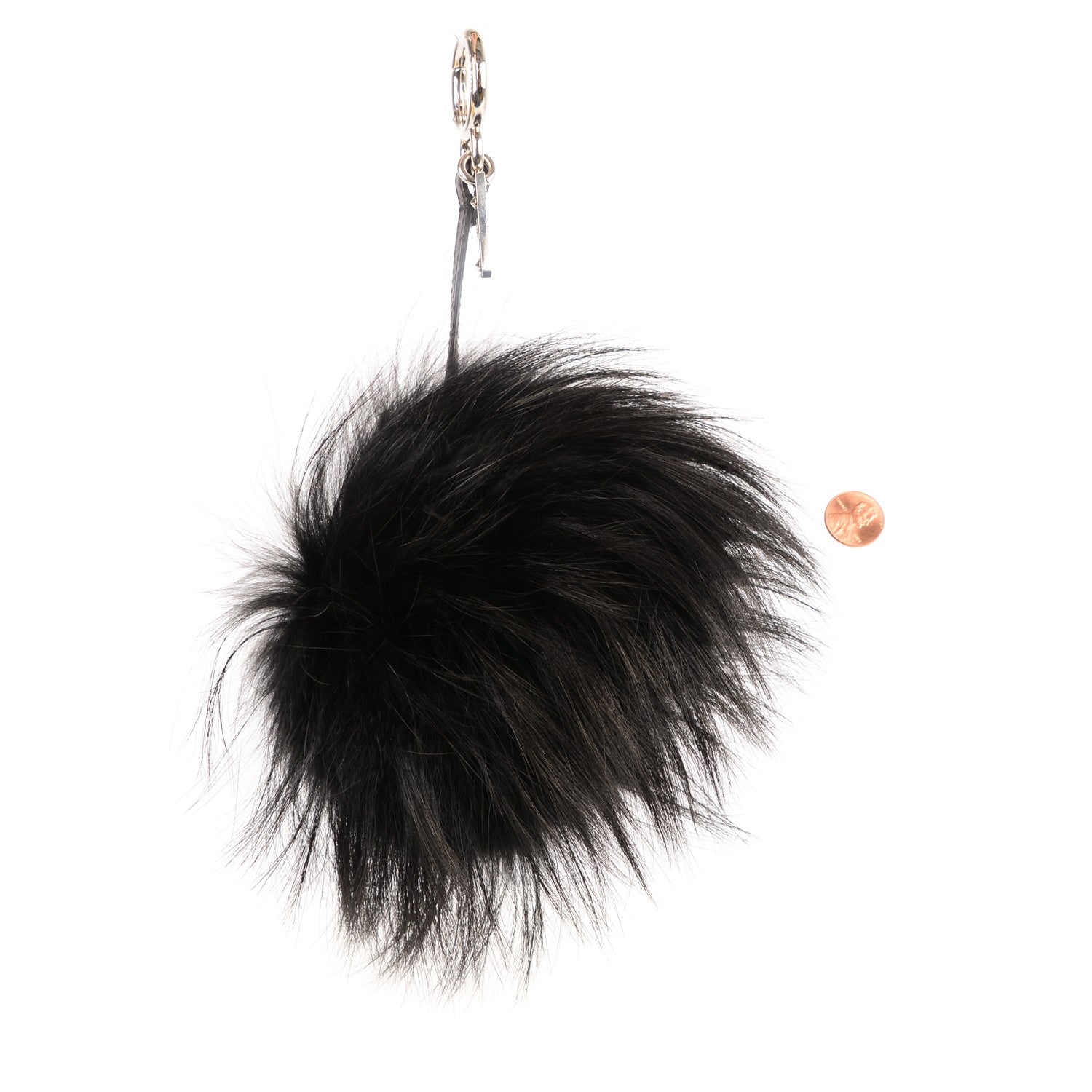 Fendi Fox Fur Shearling Crystal Pinky Punky Monster Bag Bug Charm Black Bubblegum 2 of 4