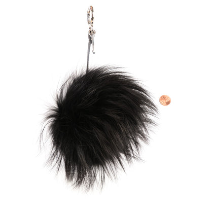 Fendi Fox Fur Shearling Crystal Pinky Punky Monster Bag Bug Charm Black Bubblegum 2 of 4