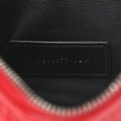 Saint Laurent Crinkled Calfskin Matelasse Niki Bill Pouch Red 7 of 10