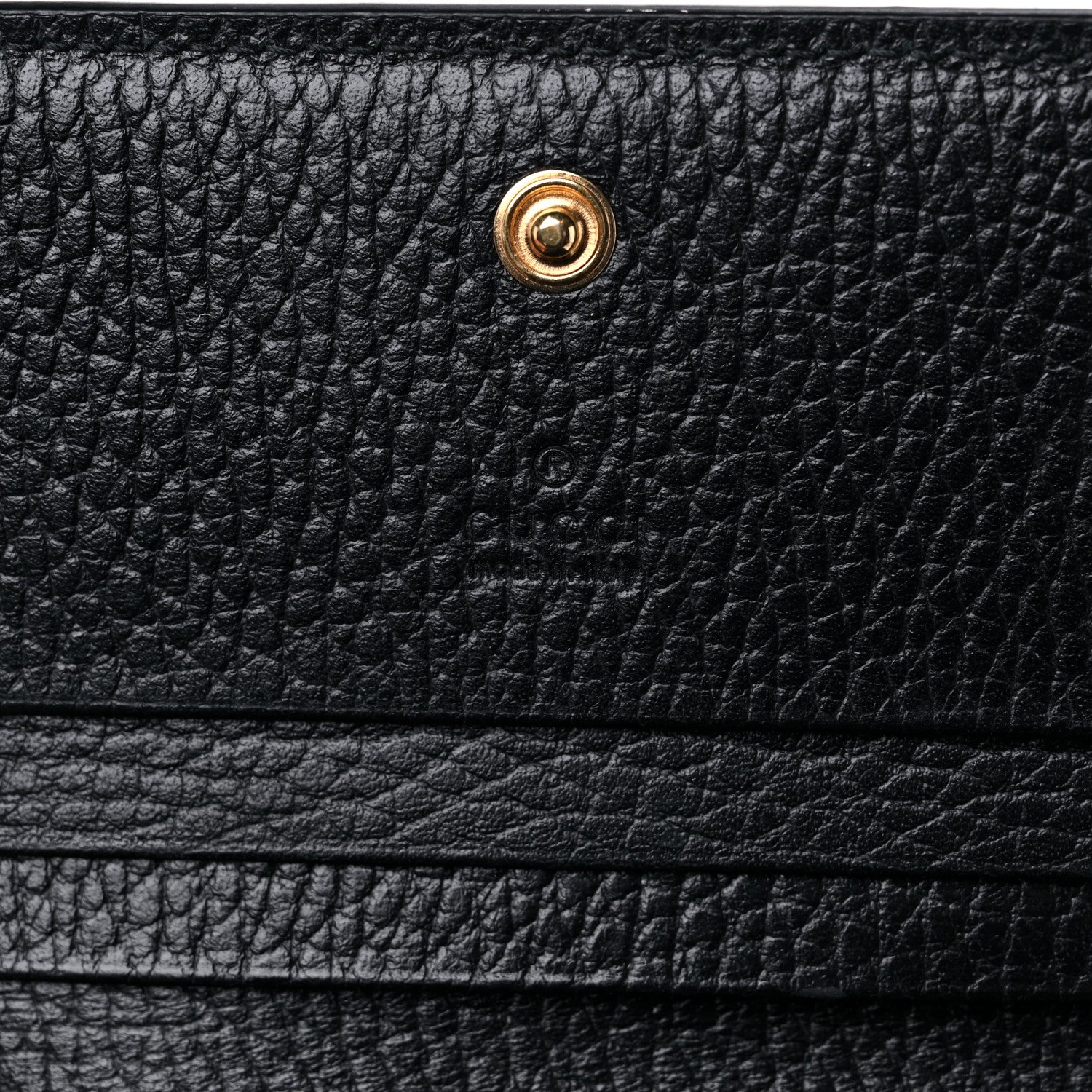 Gucci Dollar Calfskin GG Supreme Monogram GG Marmont Card Case Black Beige Ebony 6 of 6