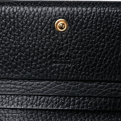 Gucci Dollar Calfskin GG Supreme Monogram GG Marmont Card Case Black Beige Ebony 6 of 6