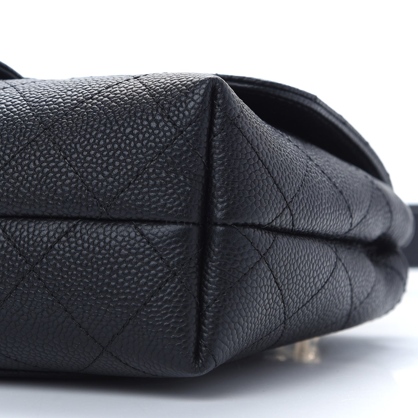 Caviar Quilted Small City Walk Flap Black