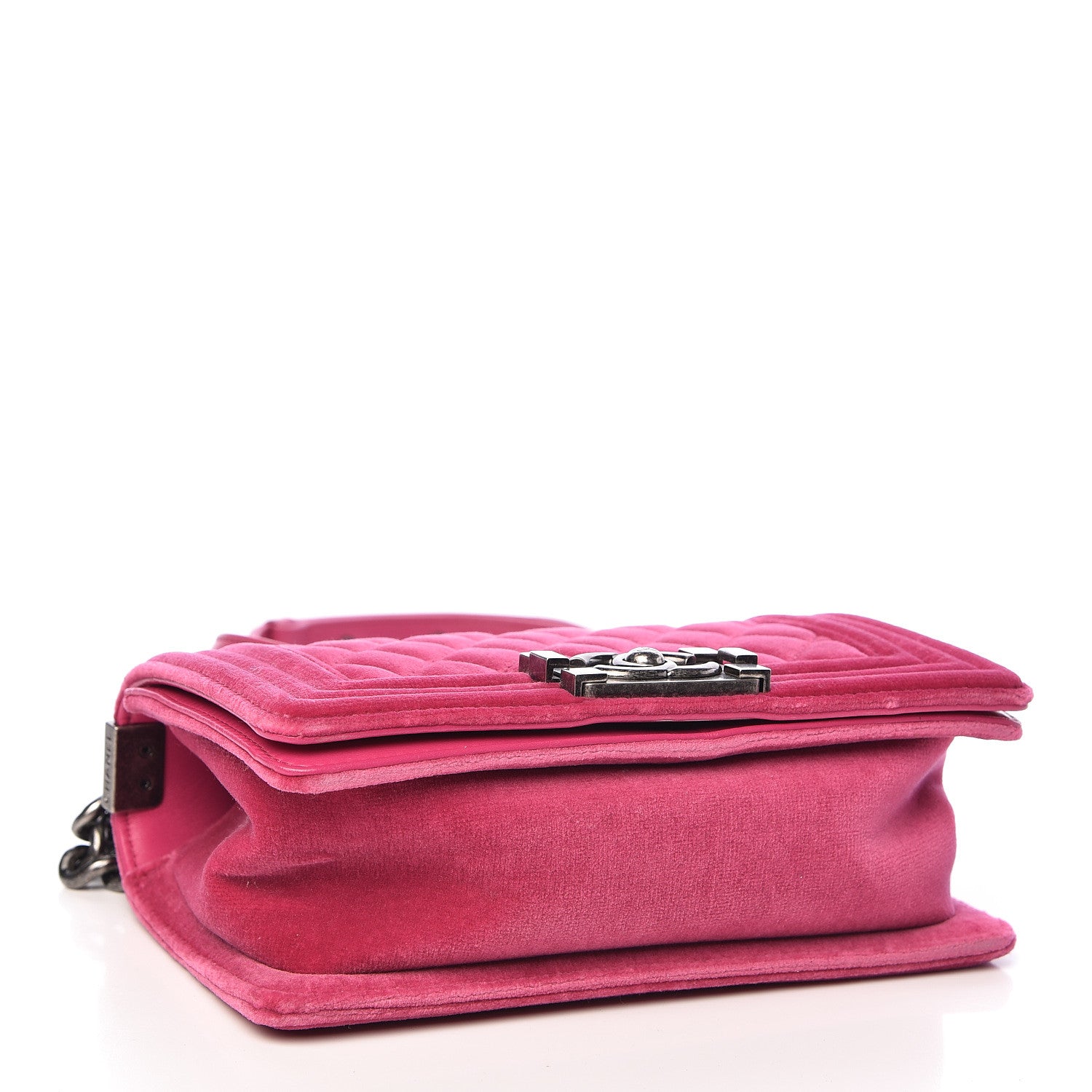 Chanel Velvet Quilted Small Boy Flap Pink 4 of 14