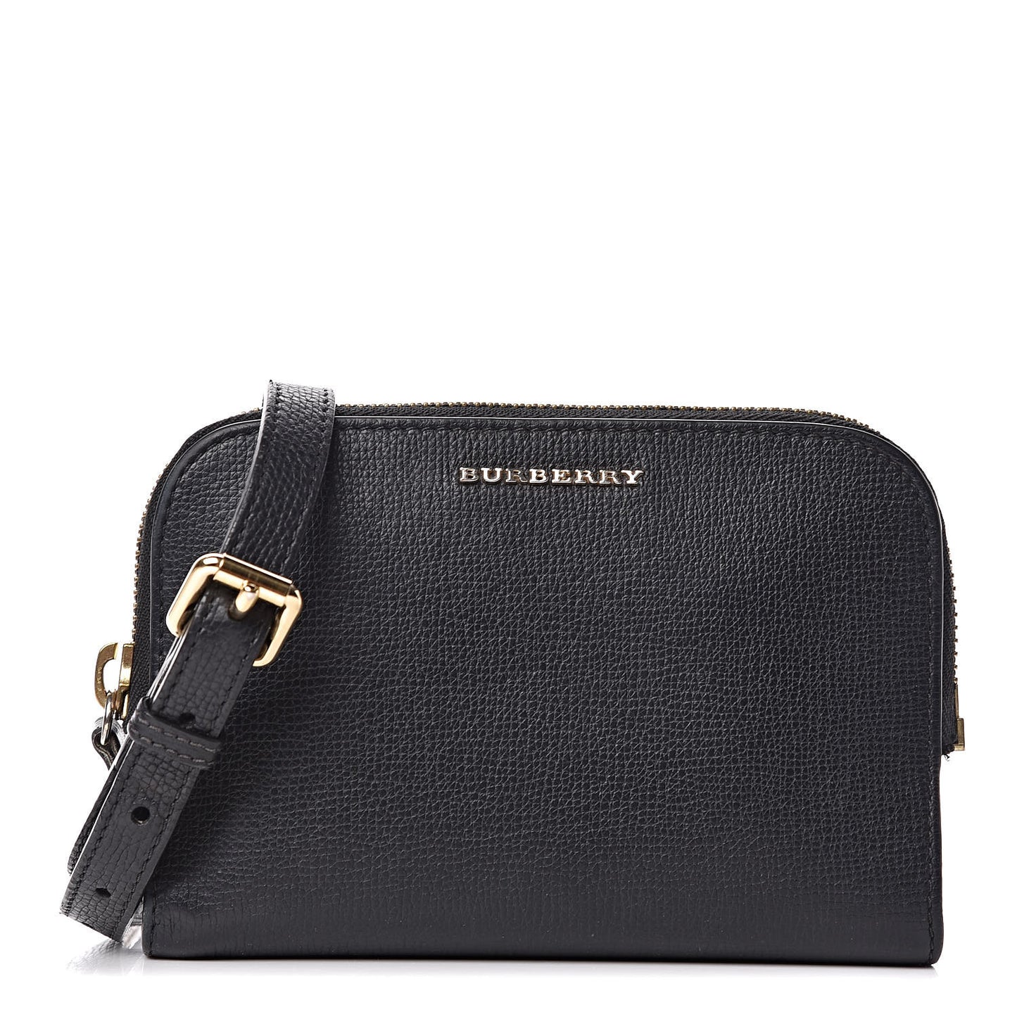 Grain Calfskin Small Crossbody Bag Black