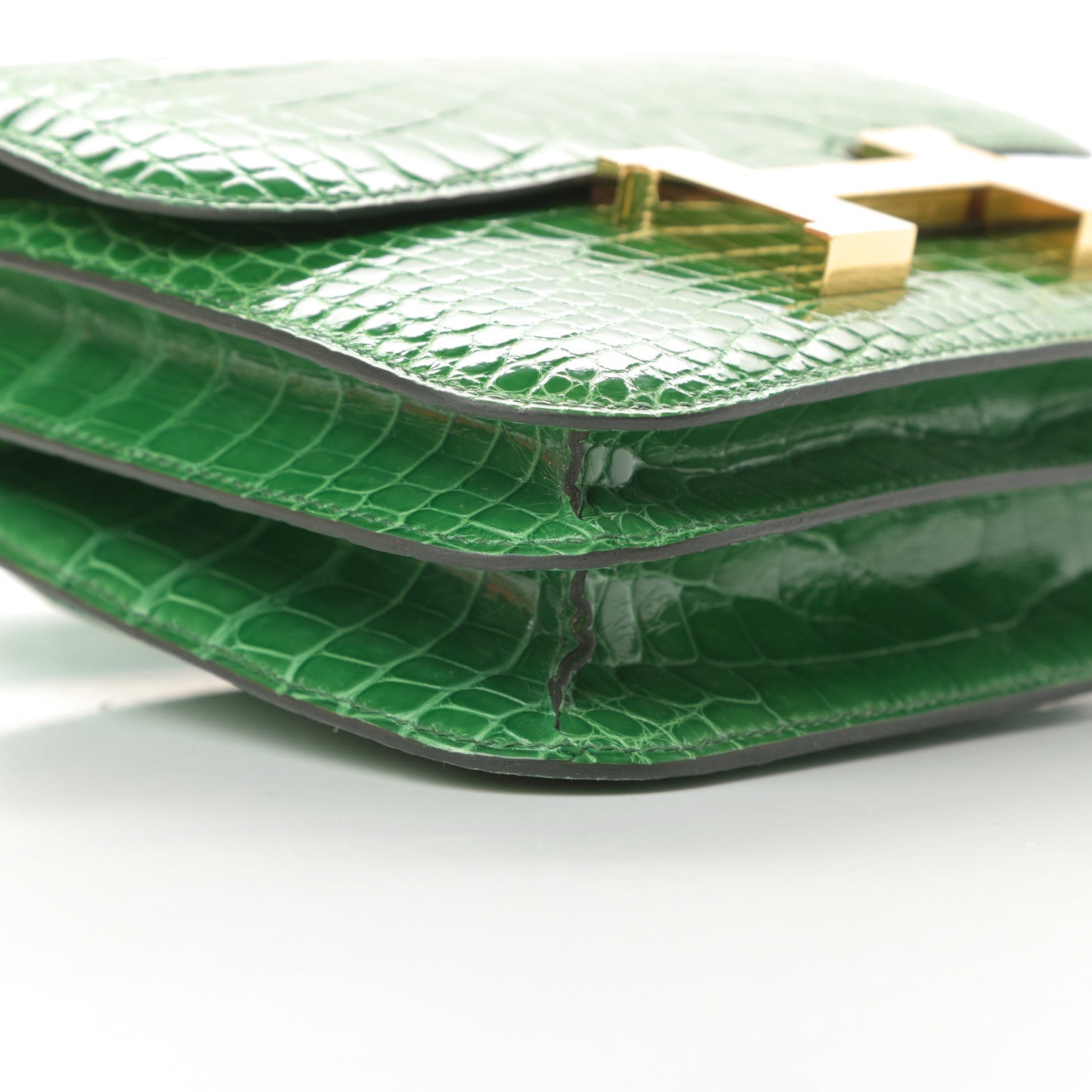 Hermes Shiny Alligator Constance 18 Cactus 19 of 21