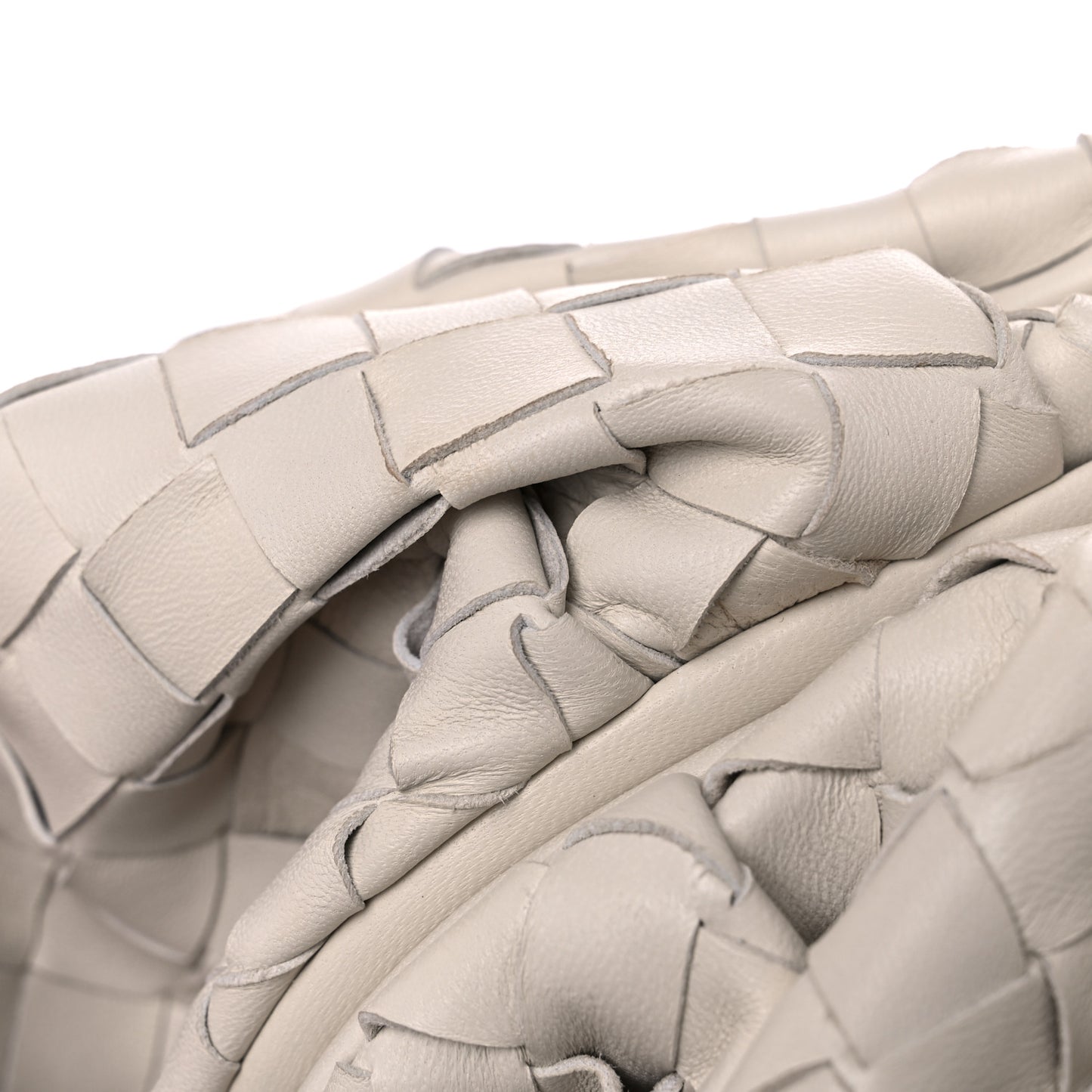 Nappa Maxi Intrecciato The Pouch Oversized Clutch Ice Cream