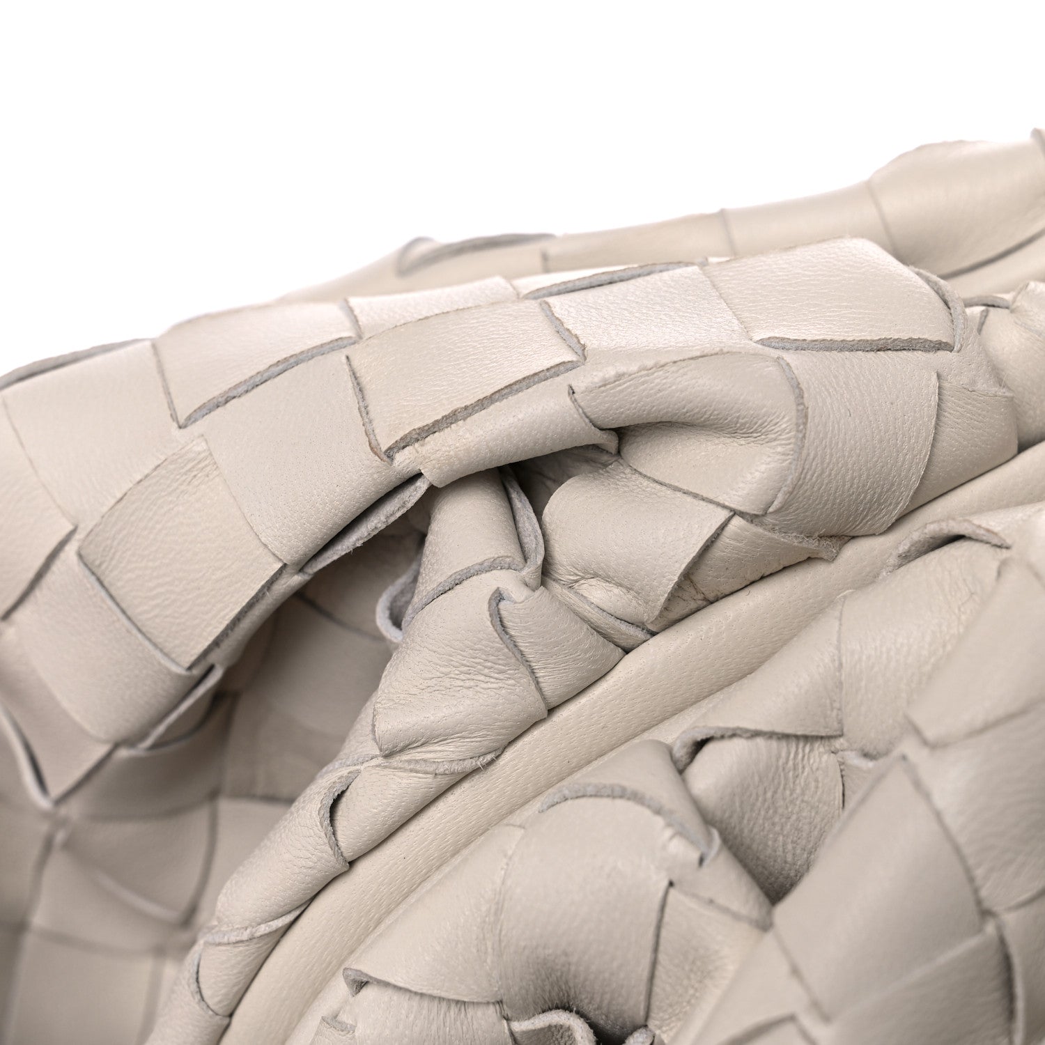 Bottega Veneta Nappa Maxi Intrecciato The Pouch Oversized Clutch Ice Cream 11 of 11