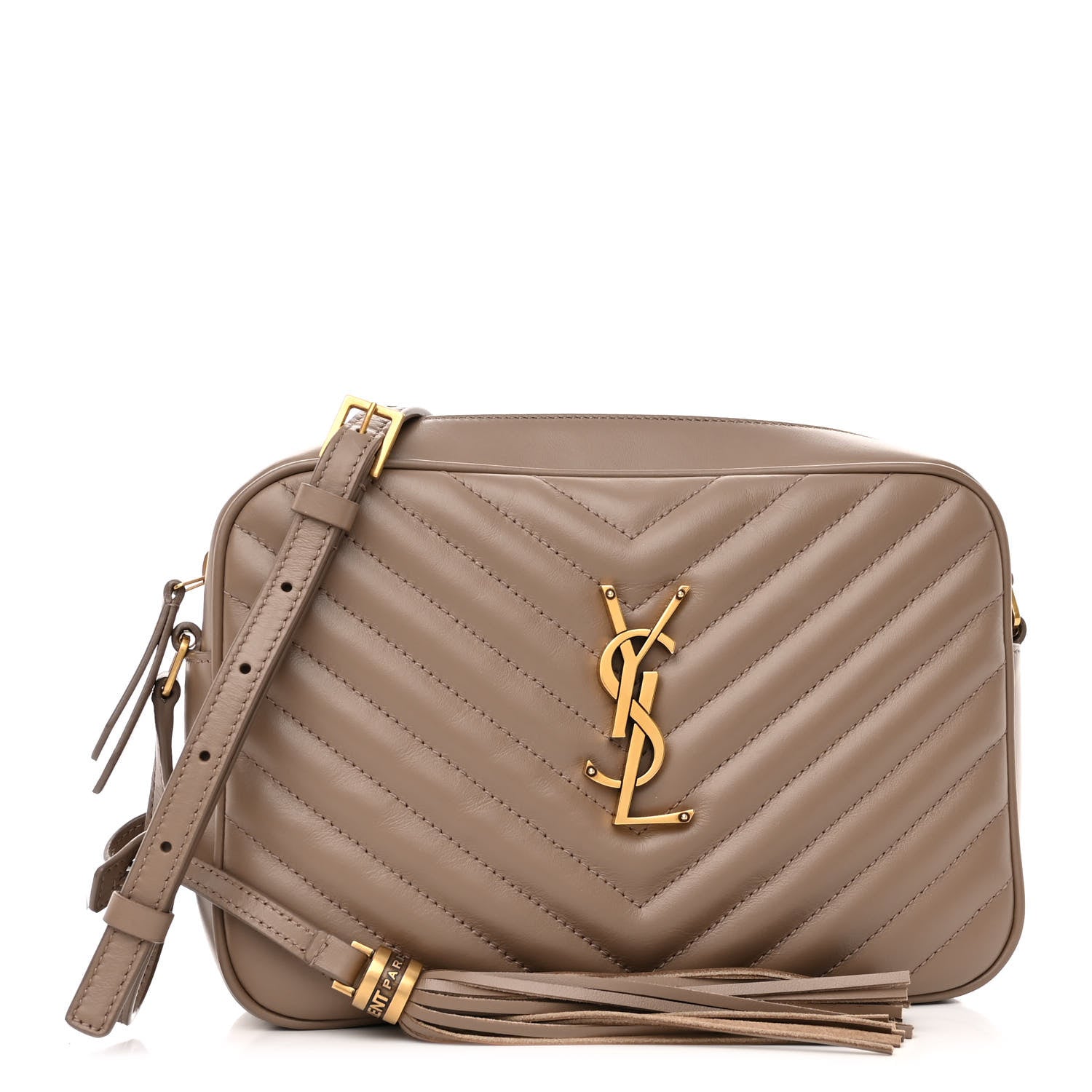 Saint Laurent Calfskin Matelasse Monogram Lou Camera Bag Greyish Brown 1 of 10