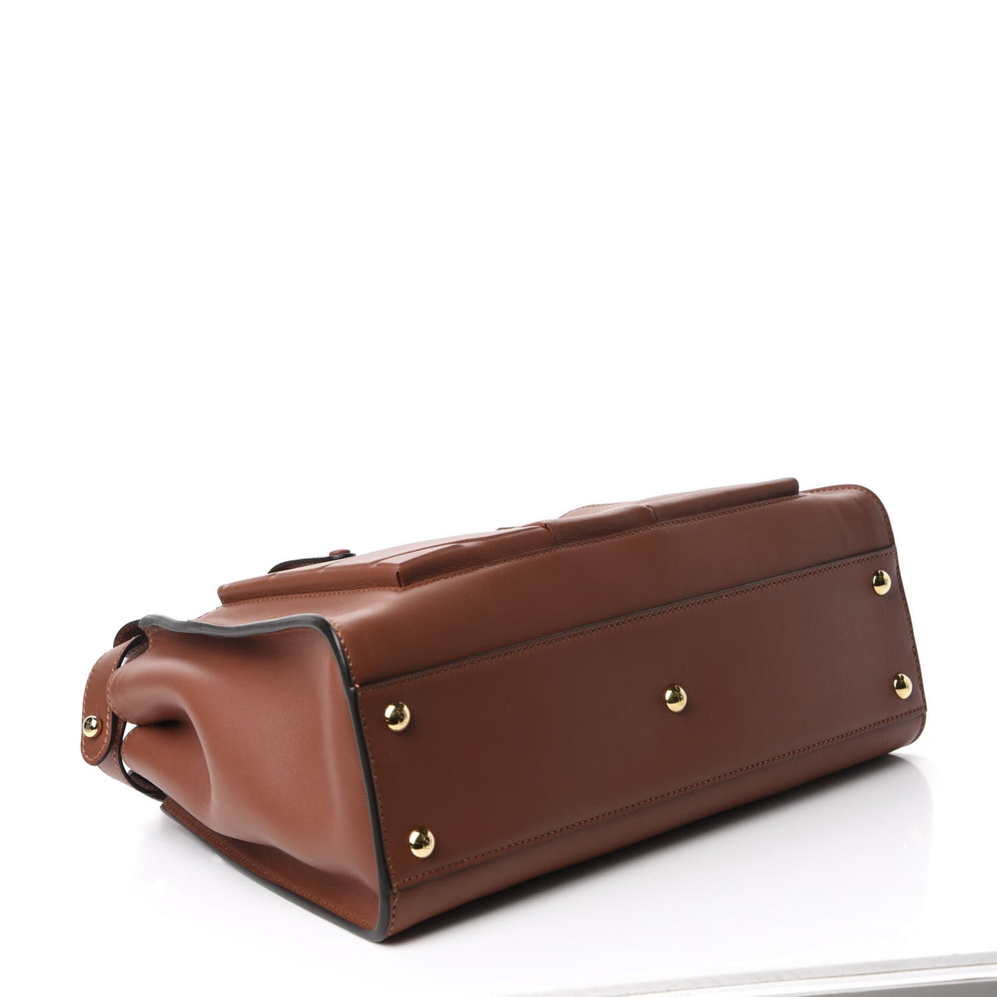 Vitello Seta Shiny Nappa Medium 3 Pocket Peekaboo Iconic Satchel Rust