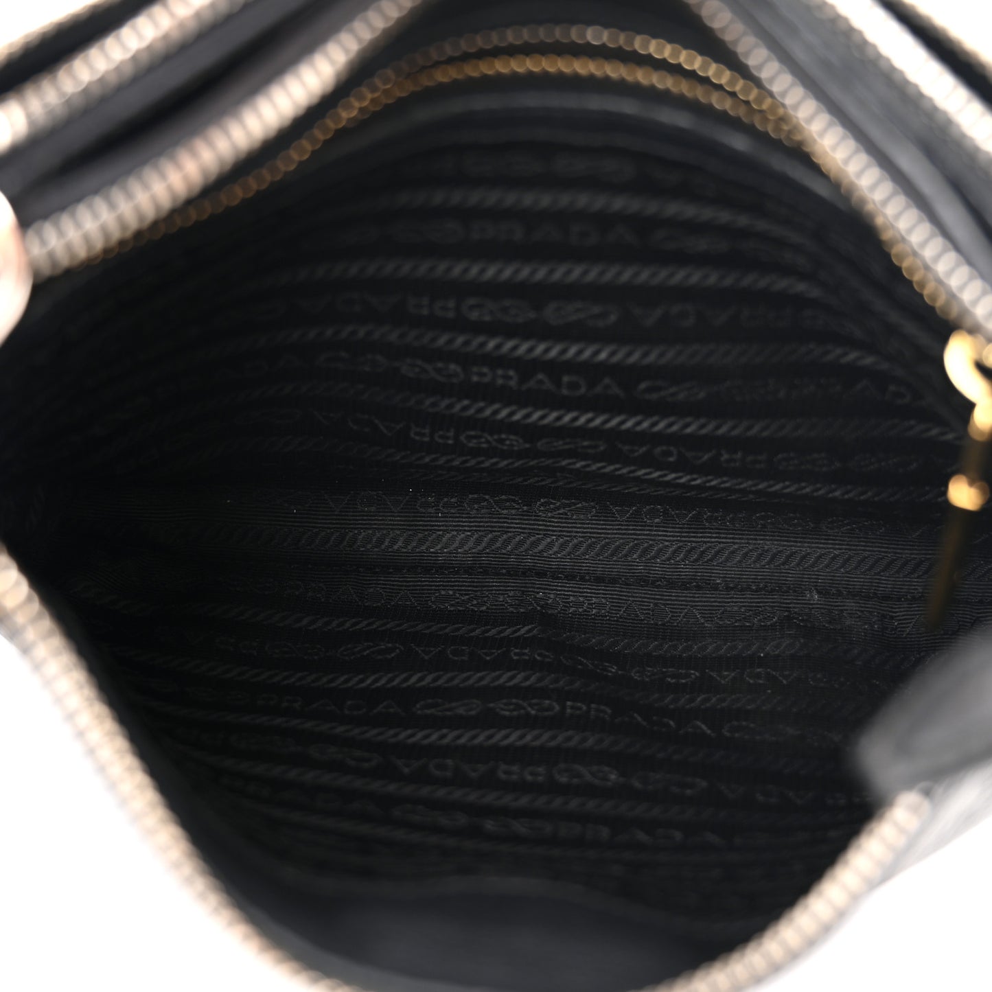 Vitello Phenix Double Zip Crossbody Bag Black