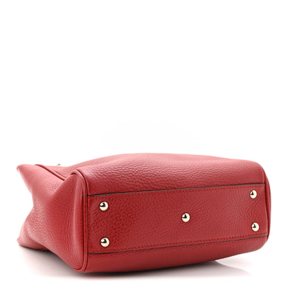 Gucci Calfskin Mini Bamboo Shopper Tote Red 7 of 19