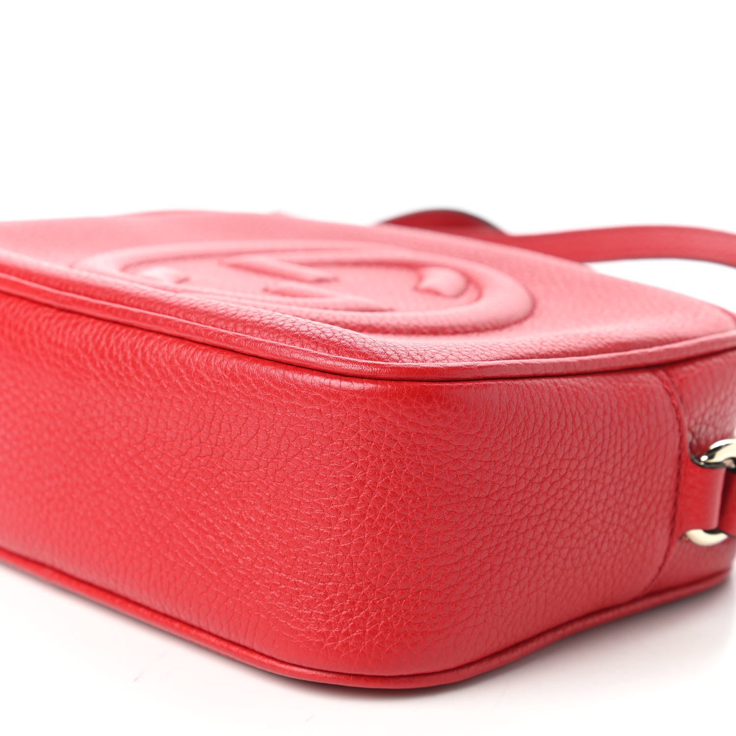 Gucci Pebbled Calfskin Small Soho Disco Bag Tabasco Red 7 of 11
