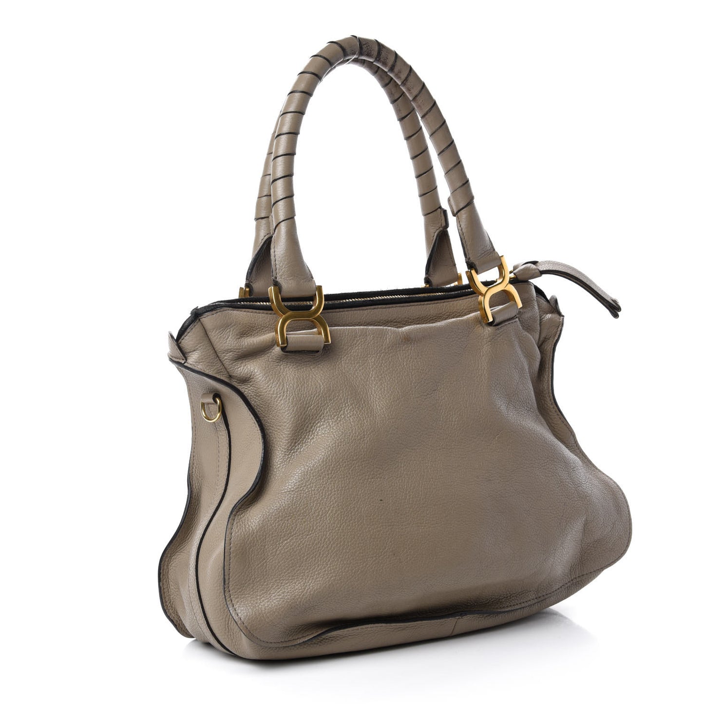 Calfskin Braided Medium Marcie Satchel Motty Grey