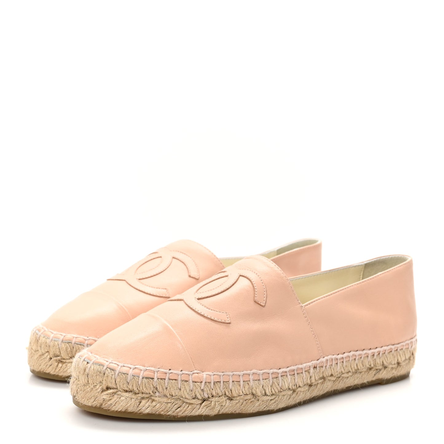 Lambskin CC Espadrilles 40 Nude