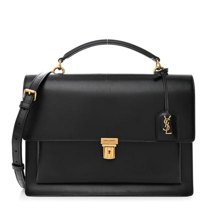 Saint Laurent Smooth Calfskin Large High School Satchel Black 1 of 12