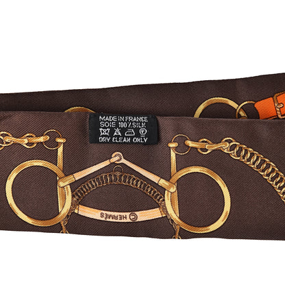 Hermes Silk Eperon D' Or Twilly 3 of 3