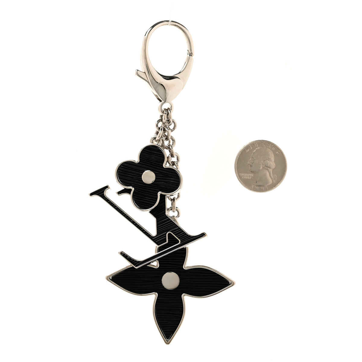 Electric Epi Fleur d'Epi Bag Charm Black