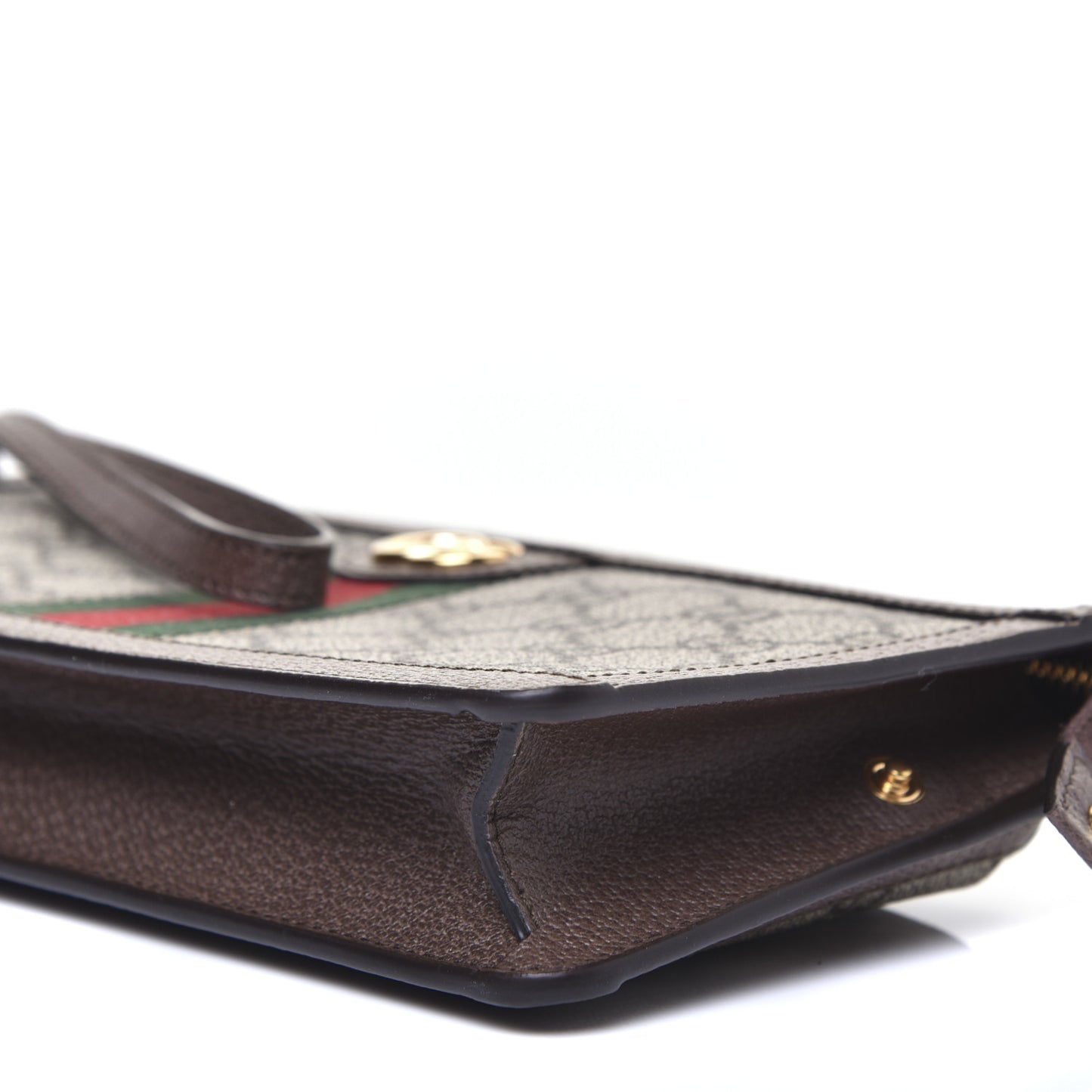 GG Supreme Monogram Web Ophidia Travel Wristlet Beige New Acero