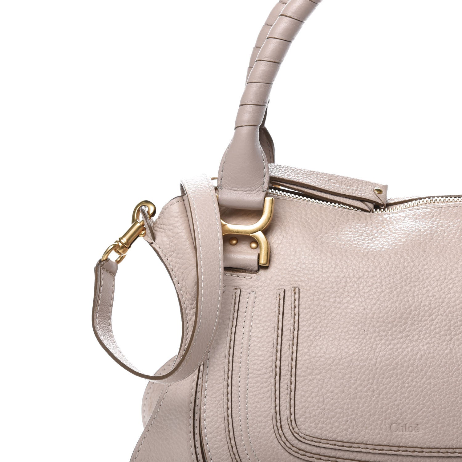 Chloe Calfskin Medium Marcie Satchel Abstract White 10 of 10
