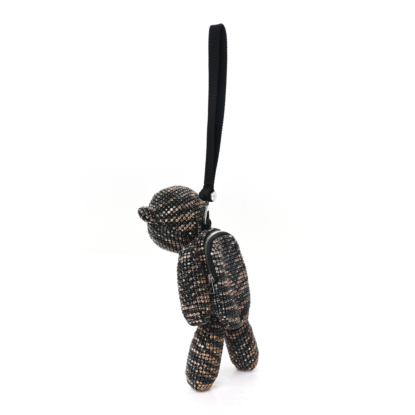 Crystal Mesh Tiger Beiress Wristlet Black Multicolor