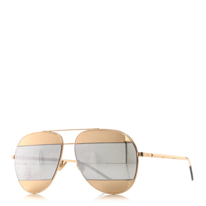 Christian Dior Split 1 Aviator Sunglasses Gold 1 of 6