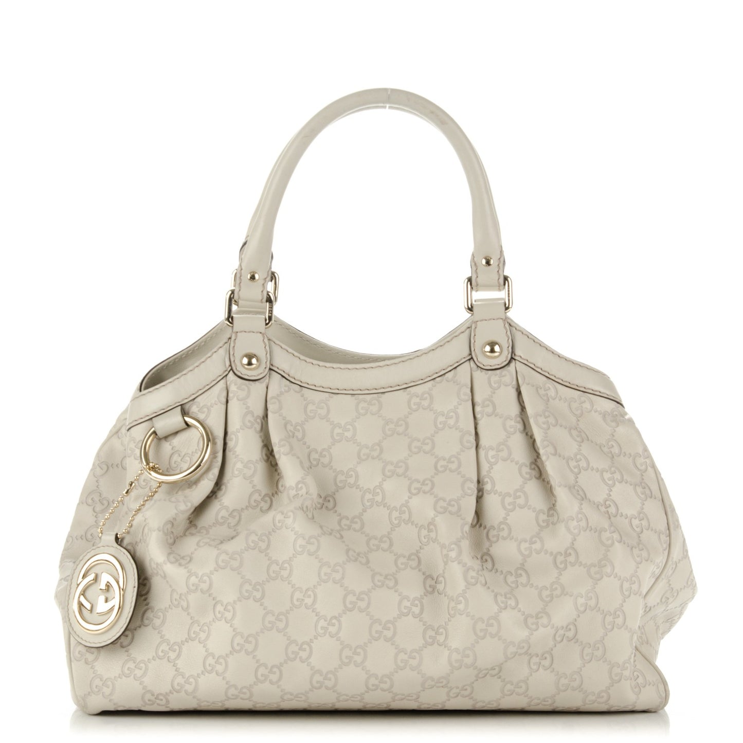 Guccissima Medium Sukey Tote Mystic White