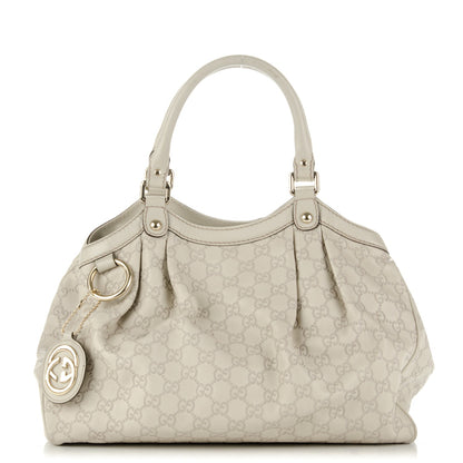 Gucci Guccissima Medium Sukey Tote Mystic White 1 of 11
