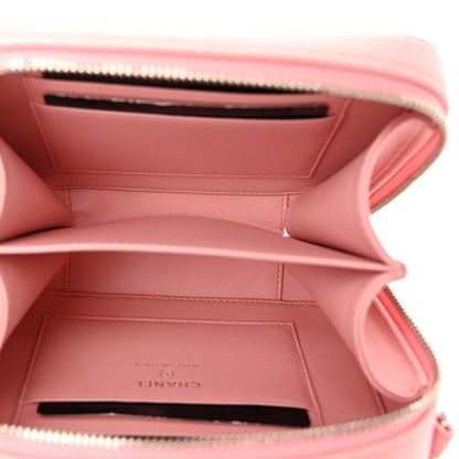Chanel Caviar Quilted Striped CC Filigree Clutch With Chain Pink White 5 of 11