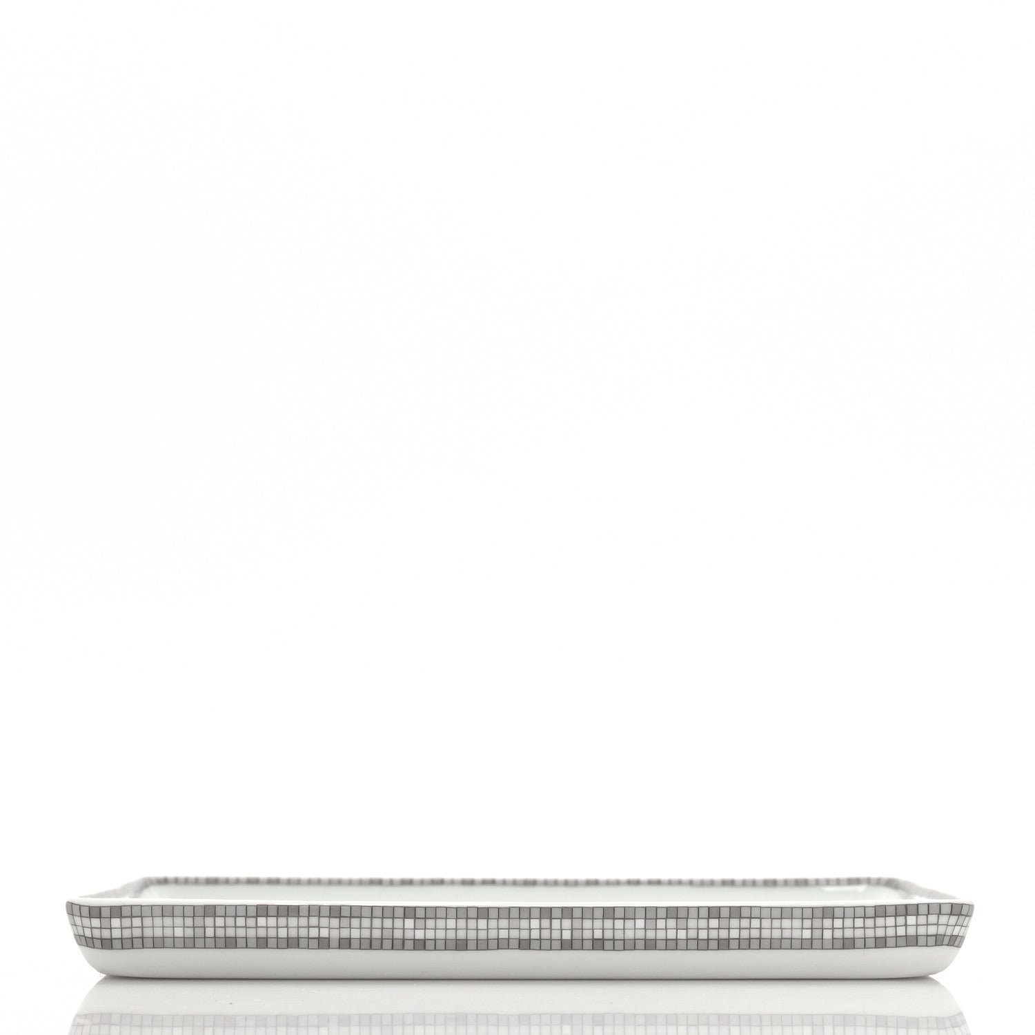 Hermes Porcelain Mosaique Au 24 Sushi Plate Platine 4 of 8