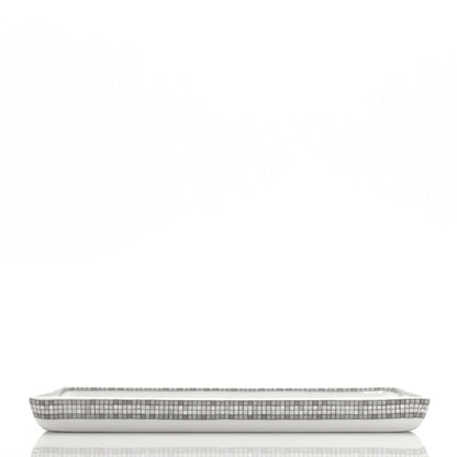 Hermes Porcelain Mosaique Au 24 Sushi Plate Platine 4 of 8