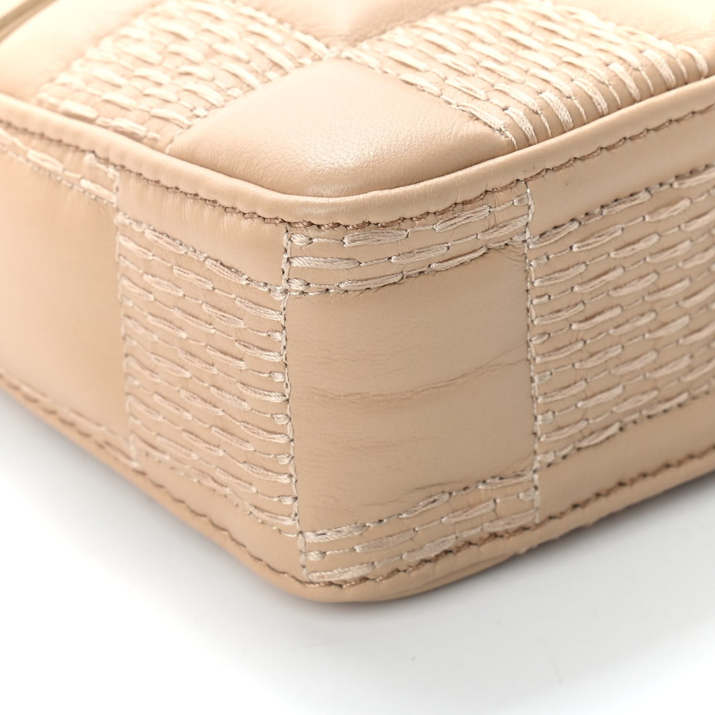 Damier Quilt Lambskin Troca Pochette Beige