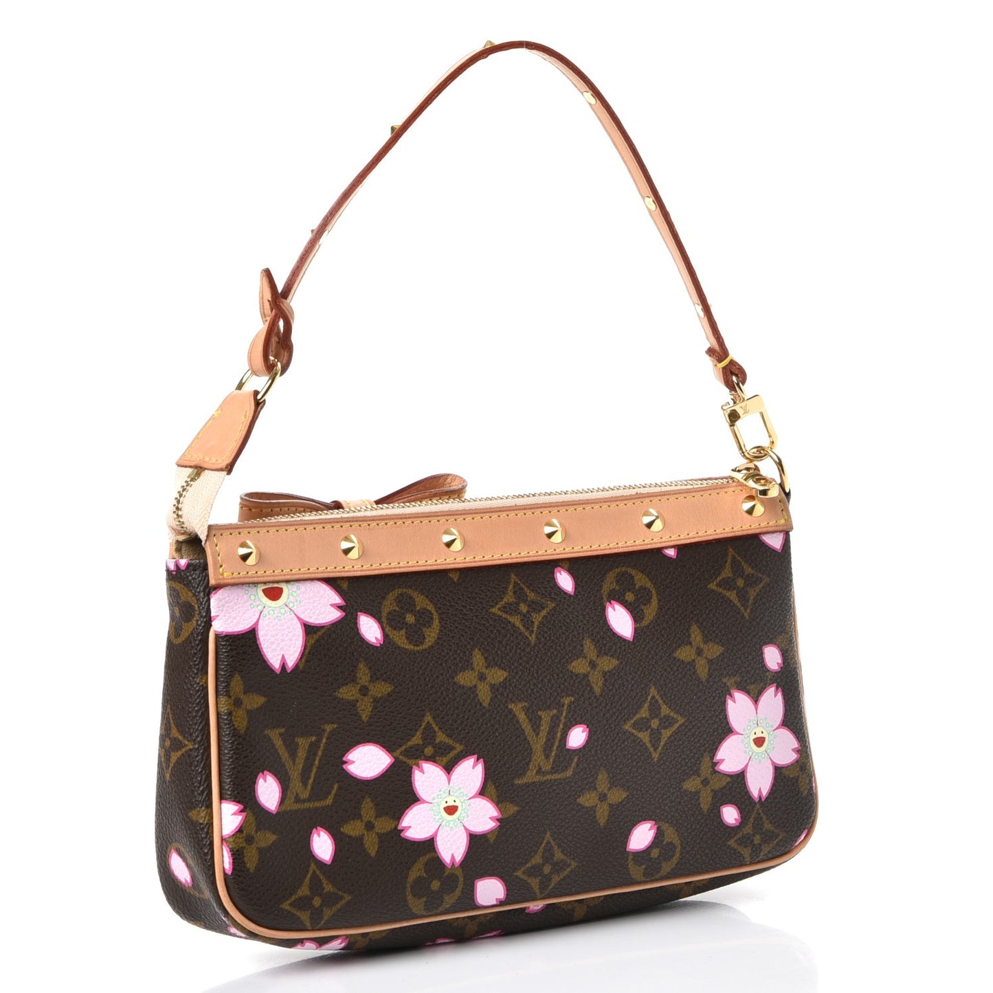 Monogram Cherry Blossom Pochette Accessories Brown