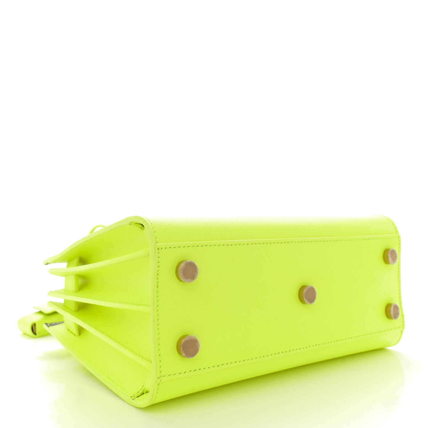 Calfskin Nano Sac De Jour Neon Yellow