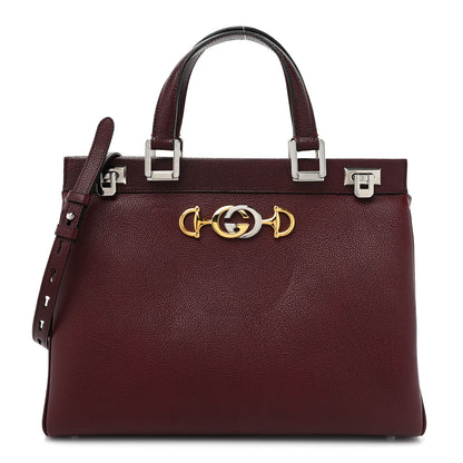 Gucci Grainy Calfskin Medium Zumi Top Handle Bag Vintage Bordeaux 1 of 11