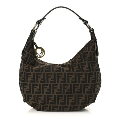 Fendi Zucca Small Chef Hobo Tobacco Moro 1 of 9