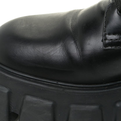 Prada Spazzolato Rois Nylon Metal Triangle Logo Monolith Pouch Pocket 55mm Boots 38 Black 15 of 19