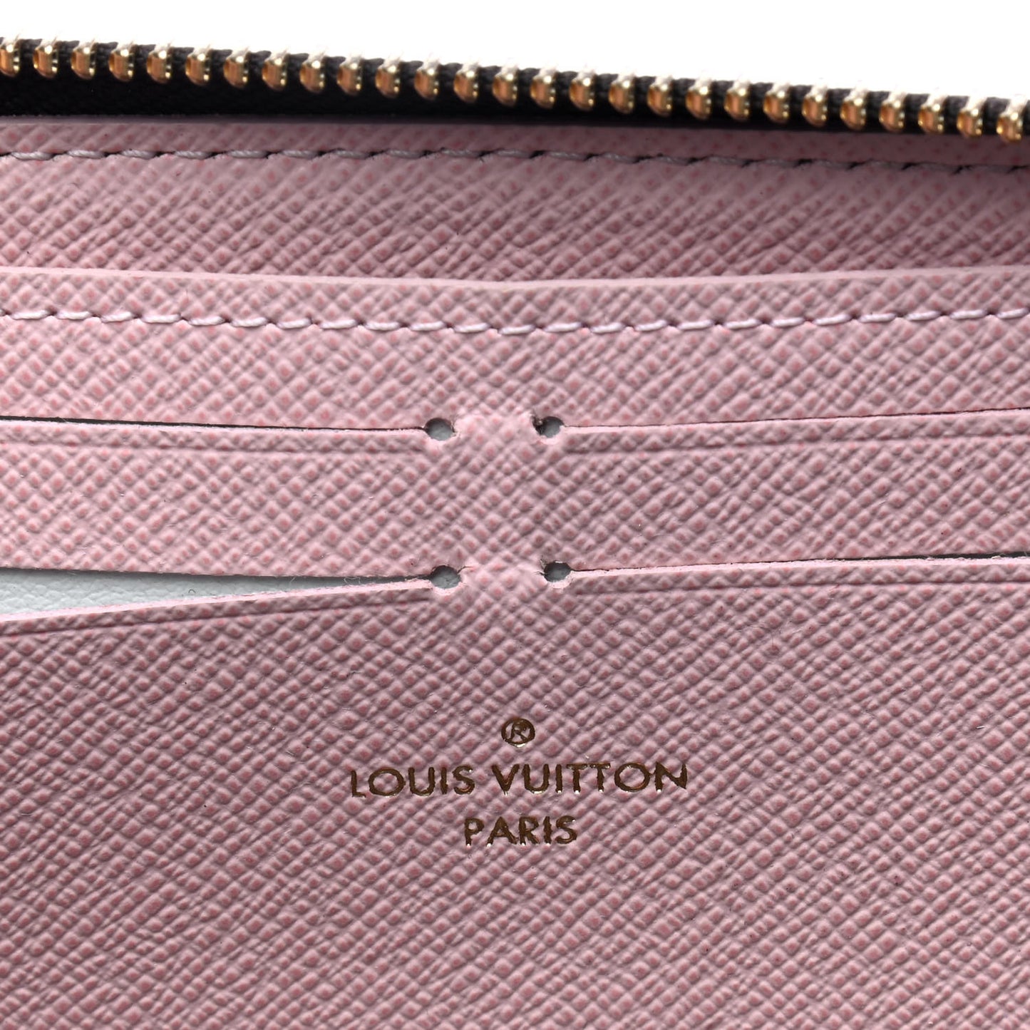 Damier Ebene Clemence Wallet Rose Ballerine