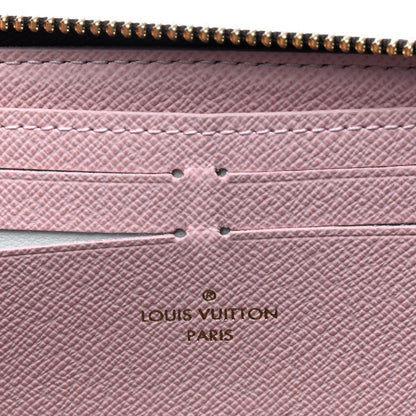 Louis Vuitton Damier Ebene Clemence Wallet Rose Ballerine 4 of 4