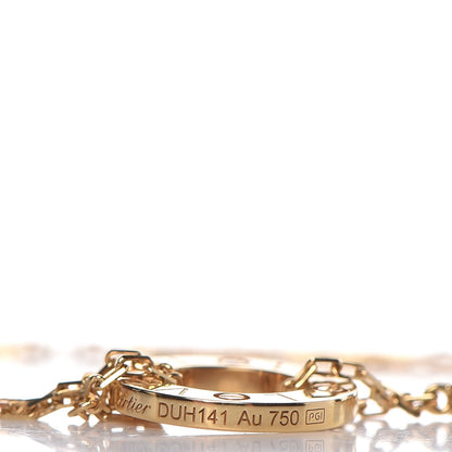 Cartier 18K Yellow Gold 2 Diamond LOVE Necklace 5 of 8