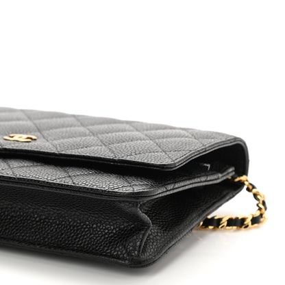 Chanel Caviar Quilted Wallet On Chain WOC Black 11 of 12
