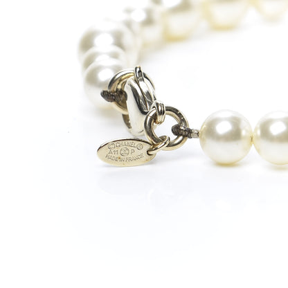 Chanel Pearl Crystal Long CC Necklace Gold 3 of 5