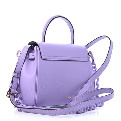 Versace Calfskin Medusa Small Top Handle Handbag Lilac 2 of 4
