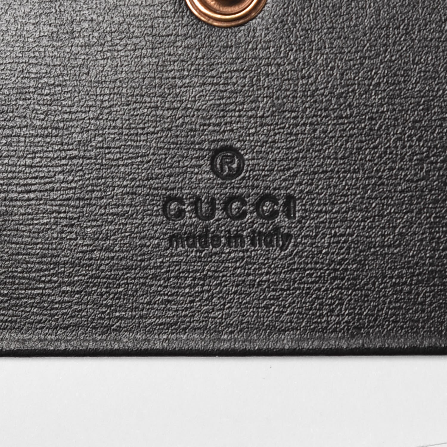 Gucci Calfskin Web Trapuntata GG Marmont Card Case Wallet Black 6 of 11