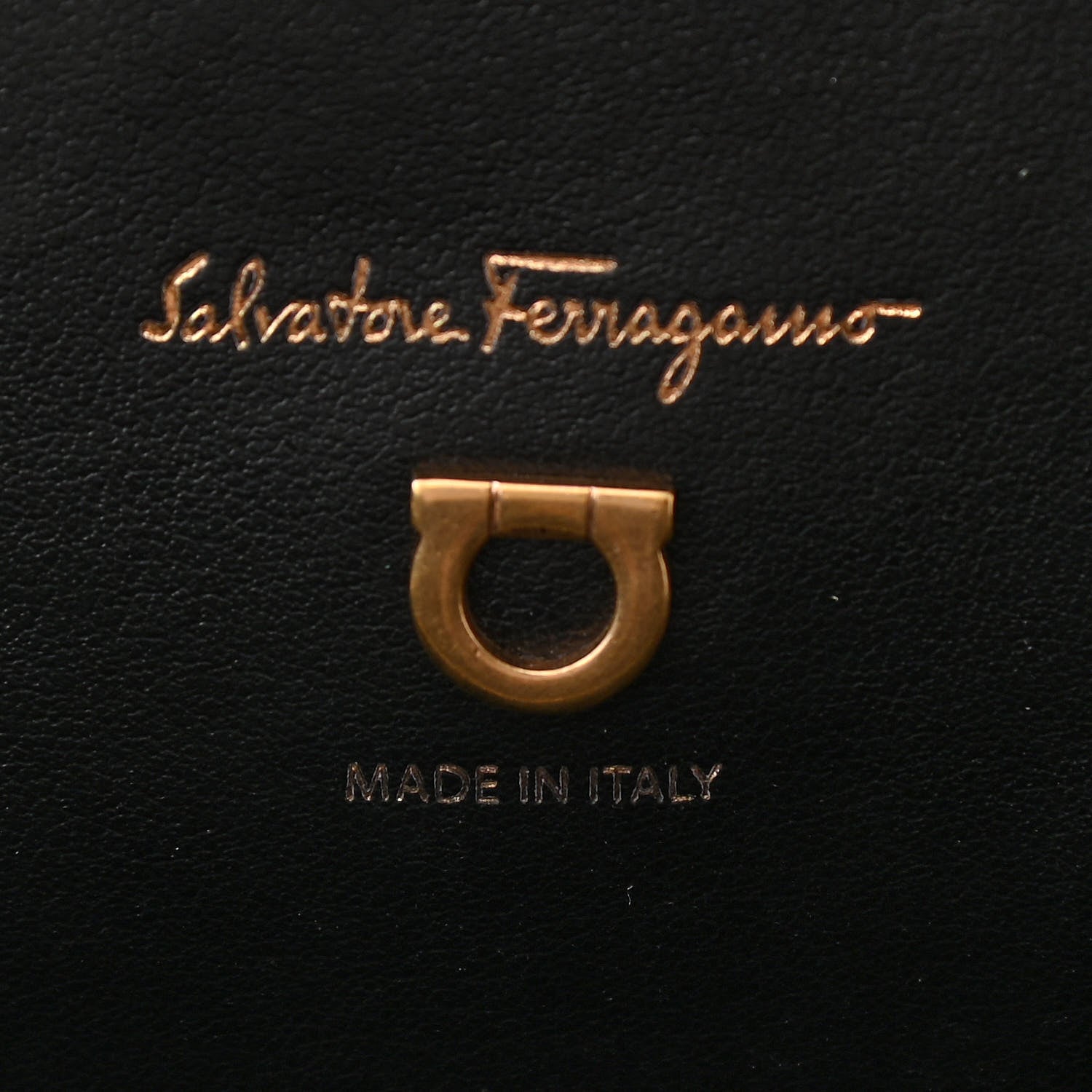 Salvatore Ferragamo Embroidered Canvas Calfskin The Studio Bag Navy Black 6 of 9