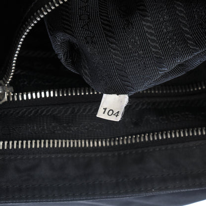 Prada Nylon Vela Front Pocket Messenger Bag Black 7 of 7