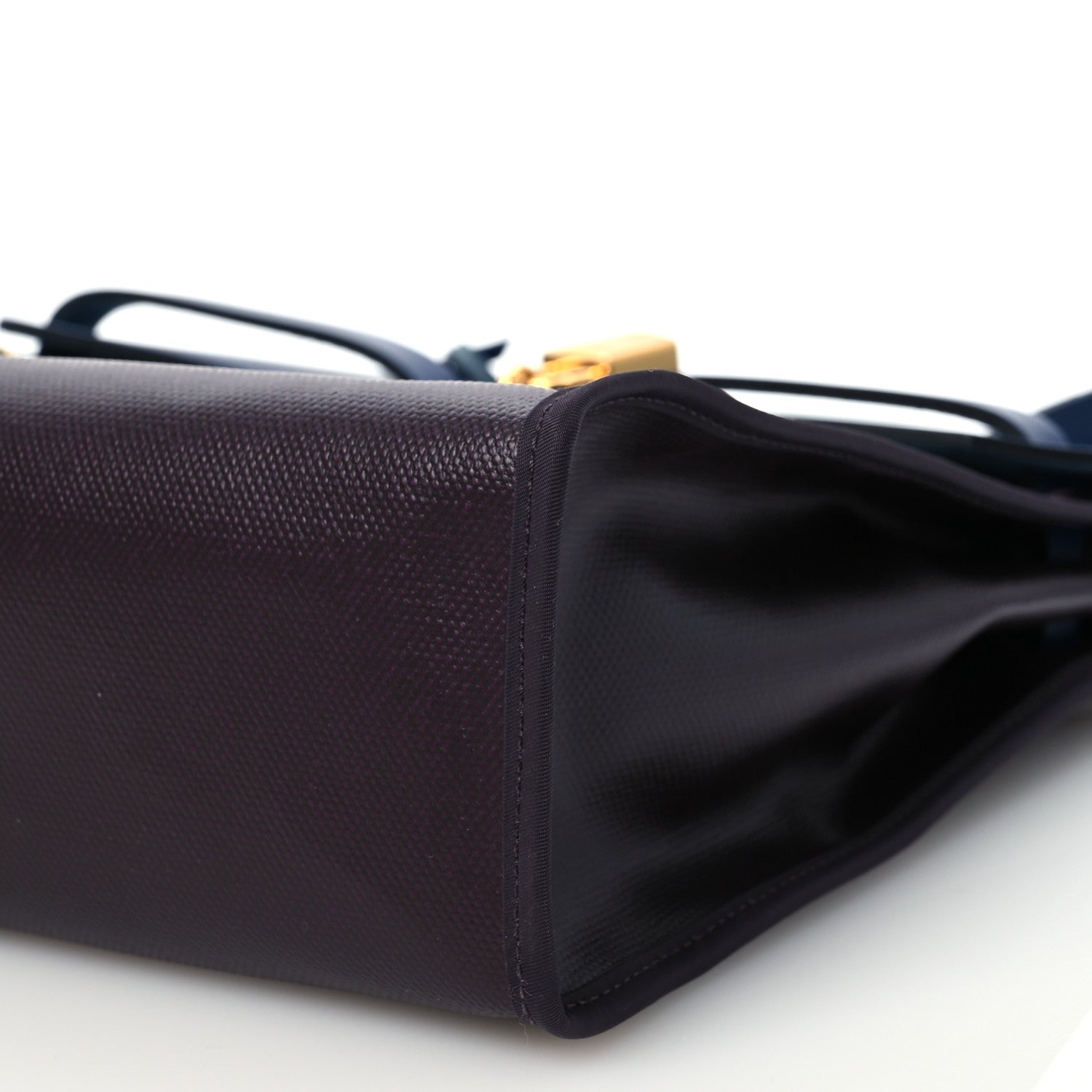 Hermes Toile H Berline Vache Hunter Herbag Zip PM 31 Cassis Ecru Black Bleu Saphir 11 of 14