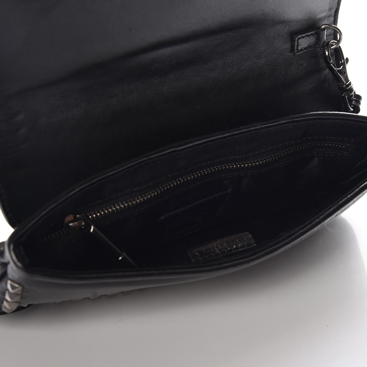 Prorsum Lambskin Studded Wristlet Clutch Black