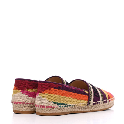 Christian Dior Cotton Embroidered Patchwork Granville Espadrille 38 Multicolor 4 of 11